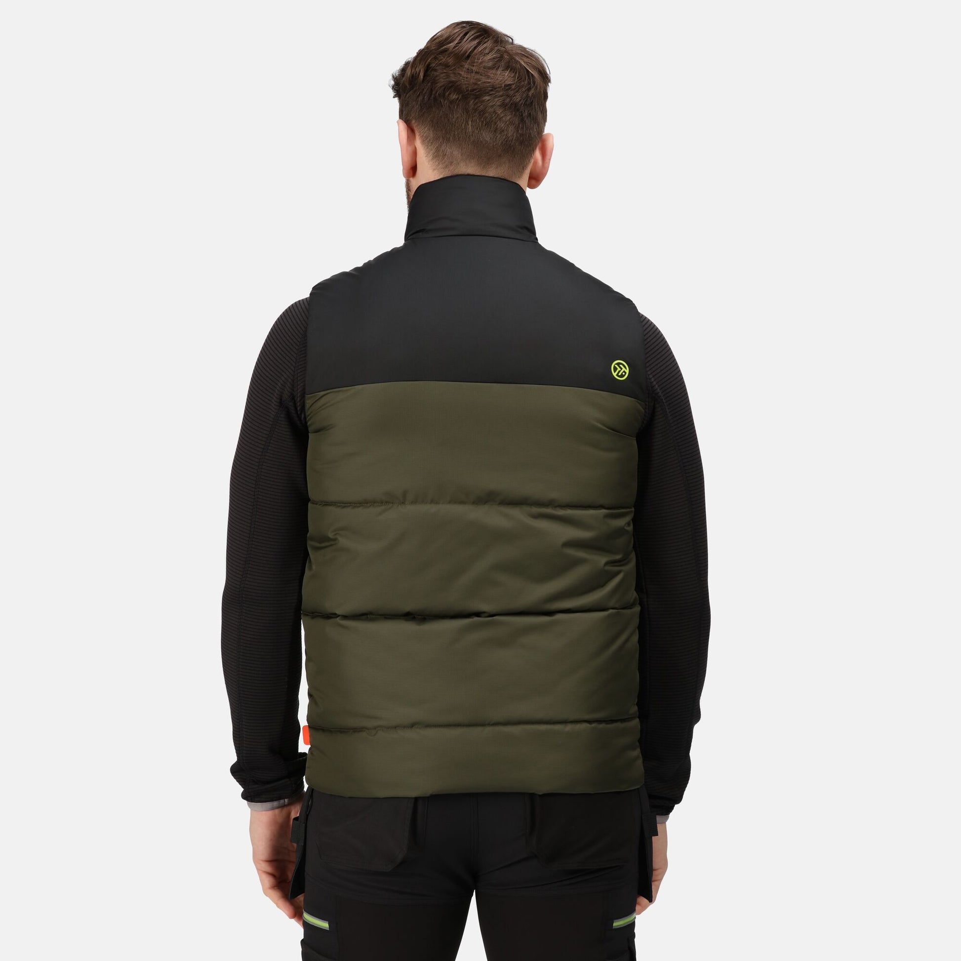 Dark Khaki-Black - Side - Regatta Professional Mens Insulated Body Warmer