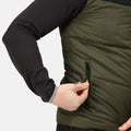 Dark Khaki-Black - Close up - Regatta Professional Mens Insulated Body Warmer