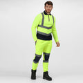 Yellow-Navy - Back - Regatta Professional Mens Hi-Vis Bottoms