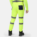 Yellow-Navy - Side - Regatta Professional Mens Hi-Vis Bottoms