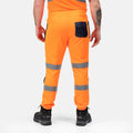 Orange-Navy - Side - Regatta Professional Mens Hi-Vis Bottoms