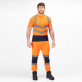 Orange-Navy - Lifestyle - Regatta Mens Hi-Vis Bottoms