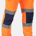 Orange-Navy - Pack Shot - Regatta Mens Hi-Vis Bottoms