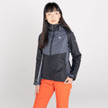 Black-Ebony Grey - Side - Regatta Womens-Ladies Radiate II Waterproof Ski Jacket