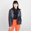 Black-Ebony Grey - Lifestyle - Regatta Womens-Ladies Radiate II Waterproof Ski Jacket