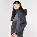 Black-Ebony Grey - Pack Shot - Regatta Womens-Ladies Radiate II Waterproof Ski Jacket