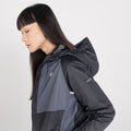 Black-Ebony Grey - Close up - Regatta Womens-Ladies Radiate II Waterproof Ski Jacket