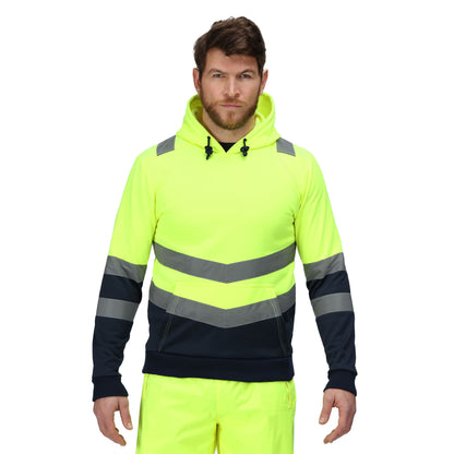 Yellow - Side - Regatta Professional Mens Overhead High-Vis Hoodie