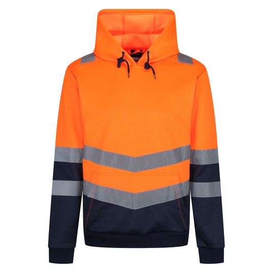 Orange - Front - Regatta Professional Mens Overhead High-Vis Hoodie