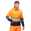 Orange - Side - Regatta Mens Overhead High-Vis Hoodie