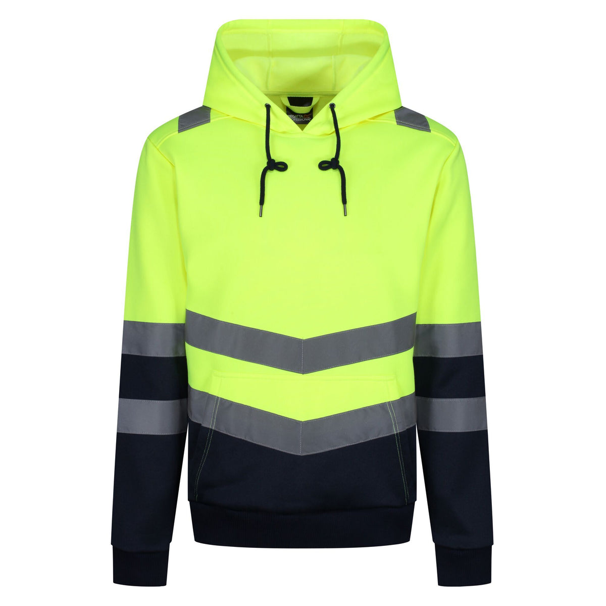 Yellow - Front - Regatta Professional Mens Overhead High-Vis Hoodie