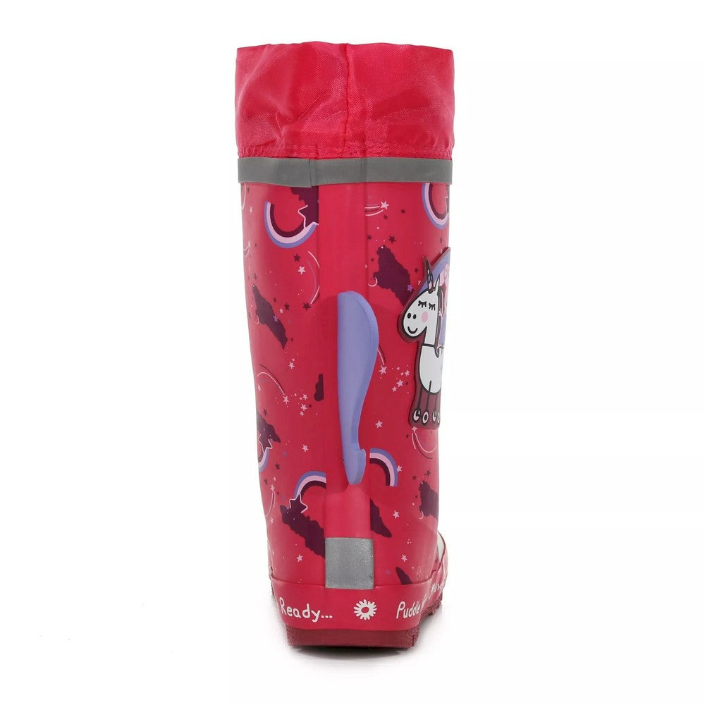 Winterberry - Side - Regatta Childrens-Kids Unicorn Peppa Pig Wellington Boots
