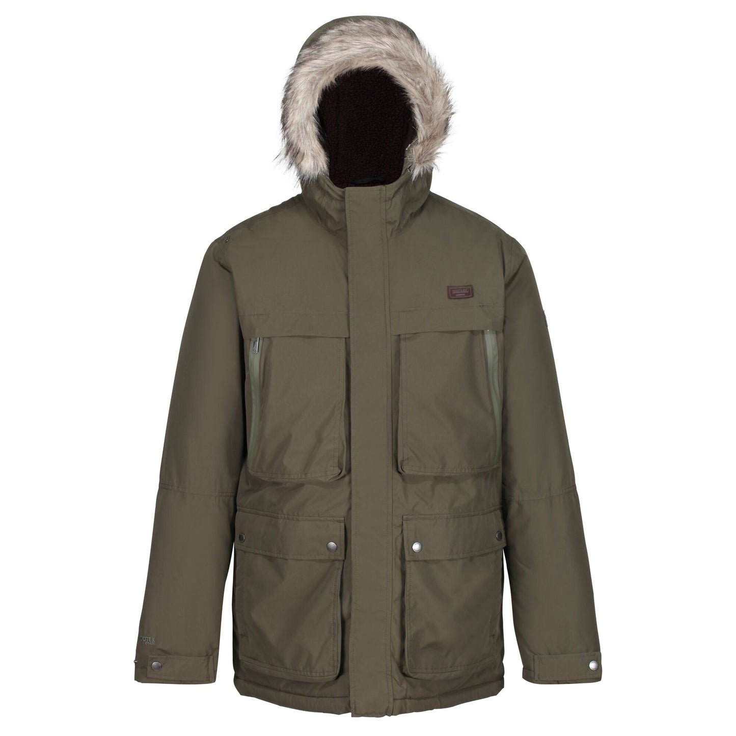 Dark Khaki - Front - Regatta Mens Volter Waterproof Insulated Parka
