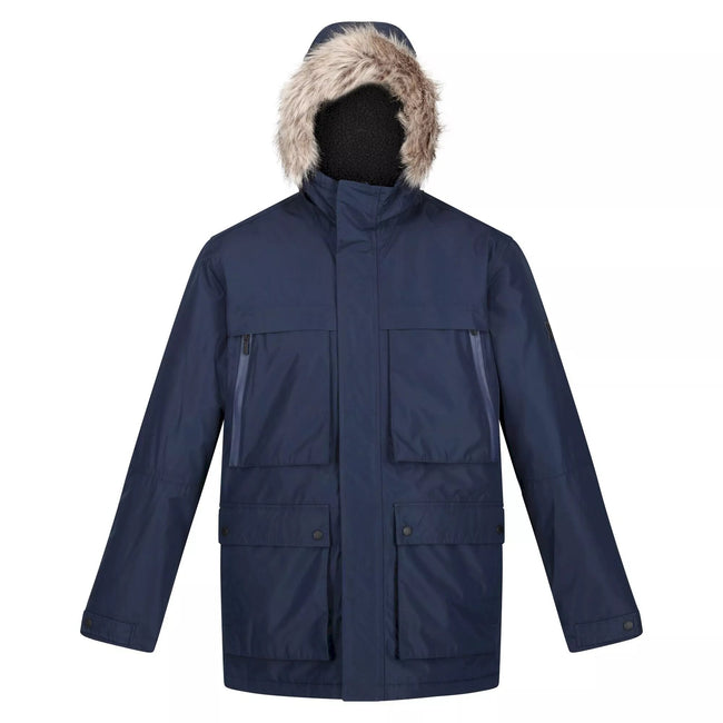 Navy - Front - Regatta Mens Volter Waterproof Insulated Parka