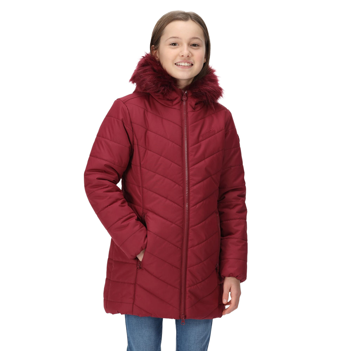 Dark Pimento - Side - Regatta Childrens-Kids Fabrizia Insulated Jacket