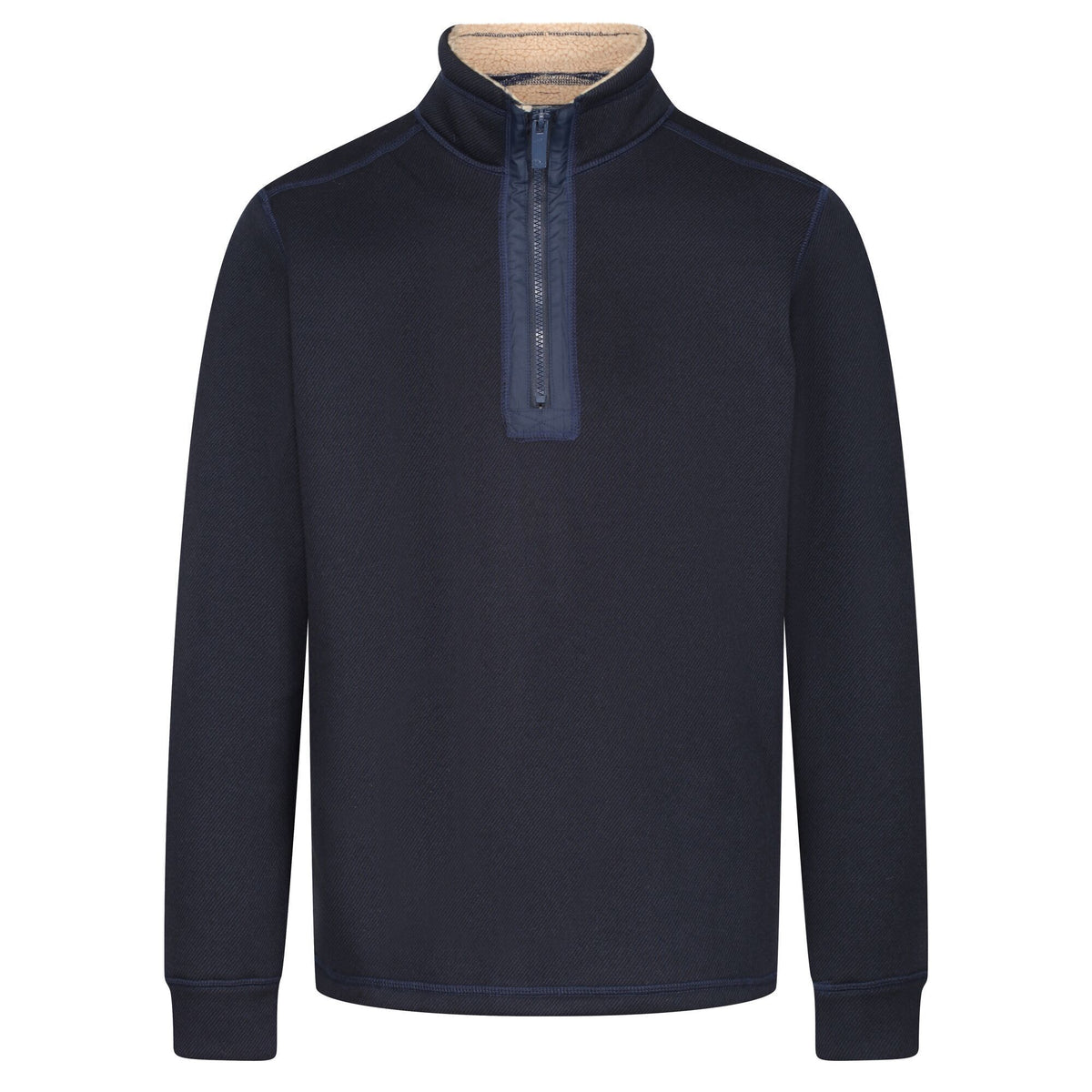 Navy - Front - Regatta Mens Galador Half Zip Fleece Top
