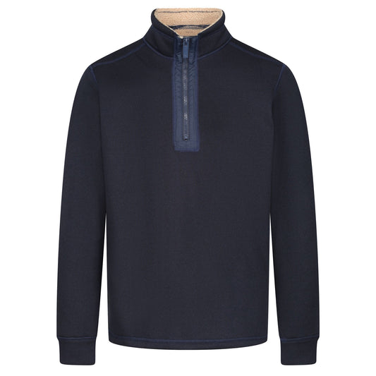 Navy - Front - Regatta Mens Galador Half Zip Fleece Top
