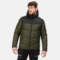 Dark Khaki-Black - Back - Regatta Professional Mens Insulated Padded Jacket