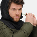 Dark Khaki-Black - Close up - Regatta Professional Mens Insulated Padded Jacket