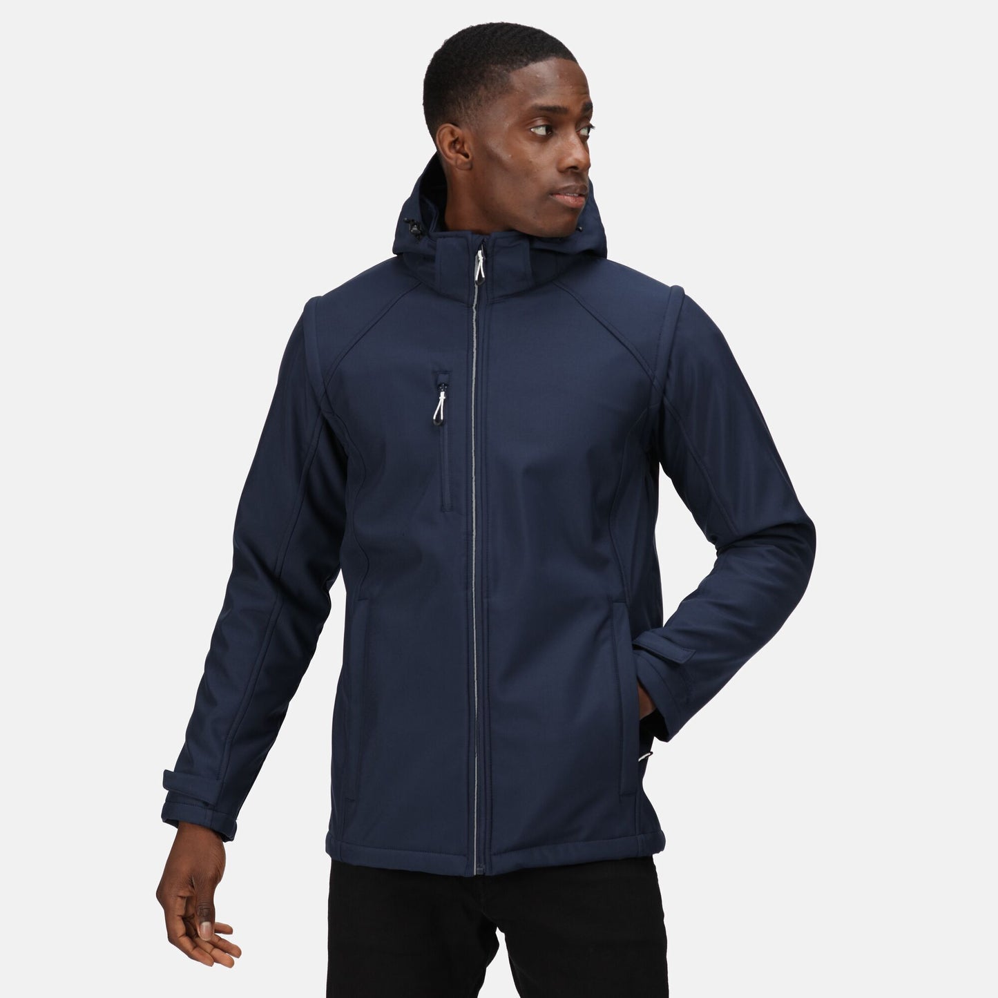 Navy - Back - Regatta Professional Mens 4 in 1 Soft Shell Jacket