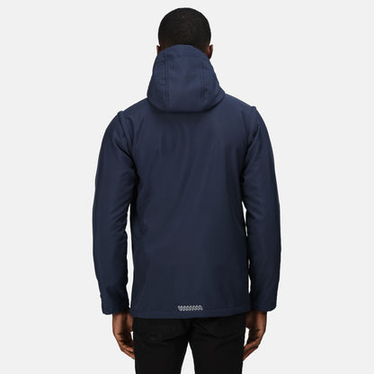 Navy - Side - Regatta Professional Mens 4 in 1 Soft Shell Jacket