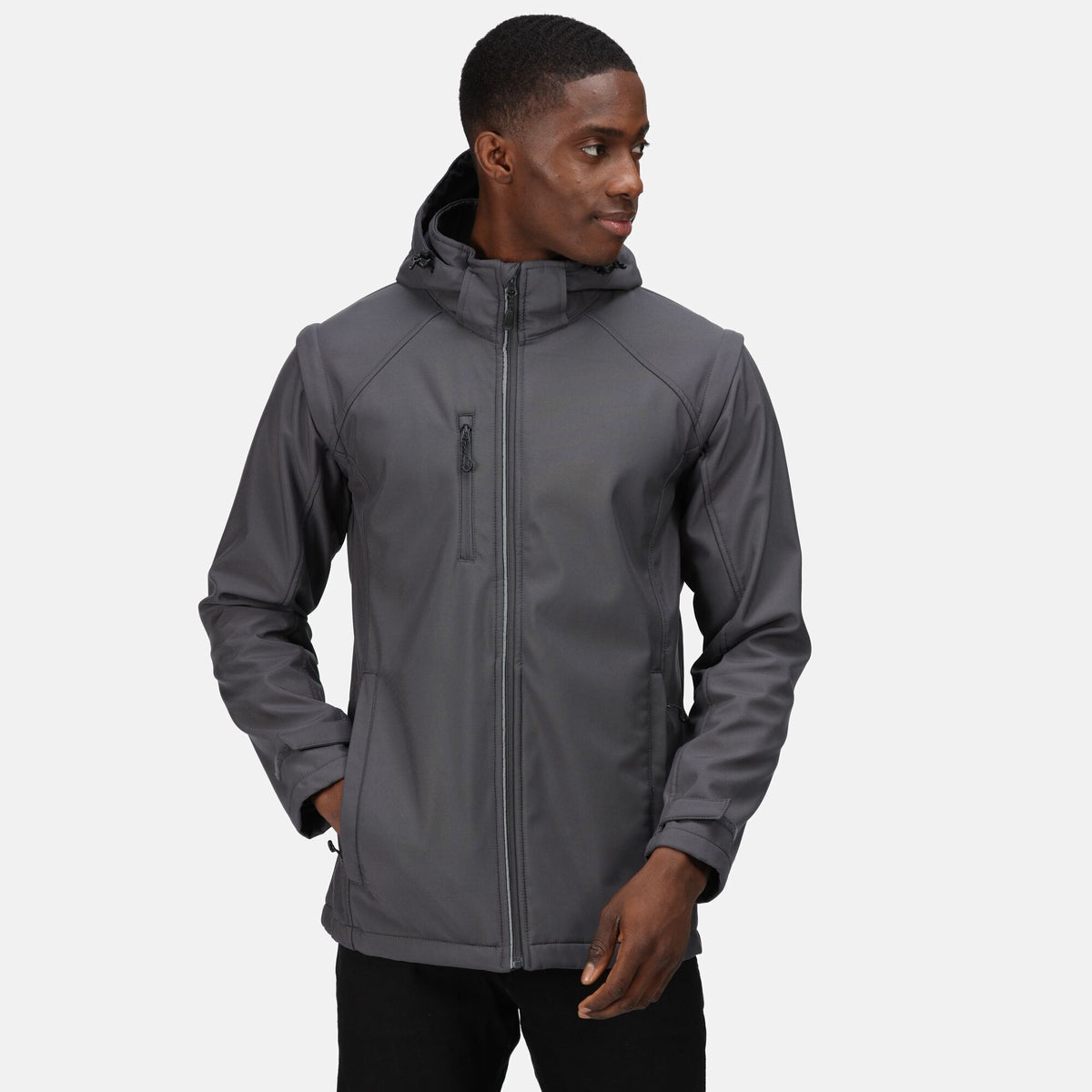 Seal Grey - Back - Regatta Professional Mens 4 in 1 Soft Shell Jacket
