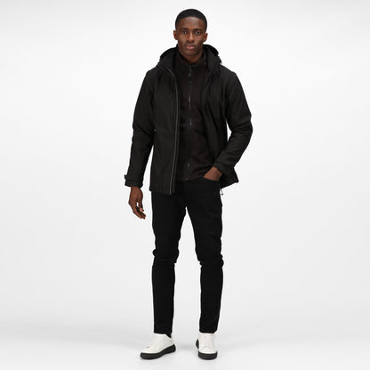 Black - Side - Regatta Professional Mens 4 in 1 Soft Shell Jacket