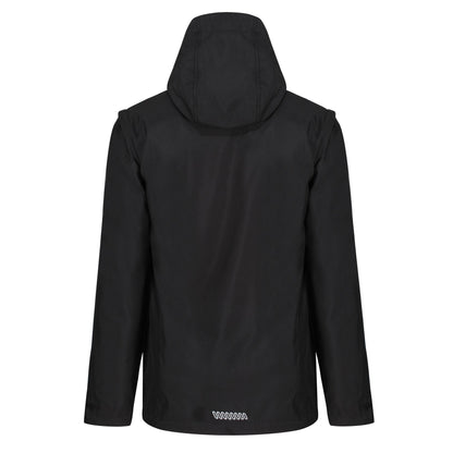 Black - Close up - Regatta Professional Mens 4 in 1 Soft Shell Jacket