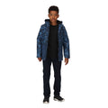 Dark Denim - Lifestyle - Regatta Childrens-Kids Salman Camo Insulated Waterproof Jacket