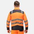 Orange-Navy - Lifestyle - Regatta Mens Baffled Hi-Vis Thermal Top