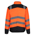 Orange-Navy - Pack Shot - Regatta Mens Baffled Hi-Vis Thermal Top