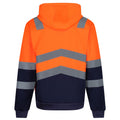 Orange-Navy - Pack Shot - Regatta Mens Pro Hi-Vis Full Zip Jacket