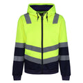 Yellow-Navy - Front - Regatta Mens Pro Hi-Vis Full Zip Jacket