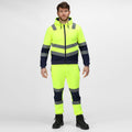 Yellow-Navy - Side - Regatta Mens Pro Hi-Vis Full Zip Jacket