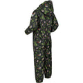 Dark Khaki - Side - Regatta Childrens-Kids Peppa Pig Waterproof Puddle Suit