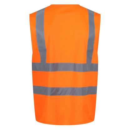 Orange - Back - Regatta Professional Mens Hi-Vis Vest