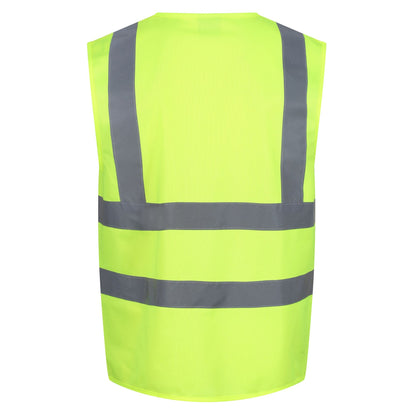 Yellow - Back - Regatta Professional Mens Hi-Vis Vest