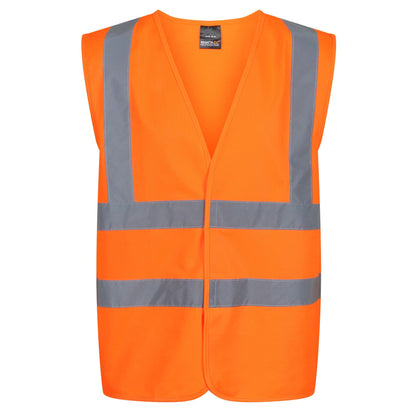 Orange - Front - Regatta Professional Mens Hi-Vis Vest