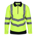 Yellow-Navy - Front - Regatta Mens Hi-Vis Polo Shirt