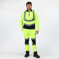 Yellow-Navy - Side - Regatta Professional Mens Hi-Vis Polo Shirt