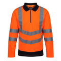 Orange-Navy - Front - Regatta Mens Hi-Vis Polo Shirt