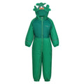 Jellybean Green - Front - Regatta Childrens-Kids Mudplay III Dinosaur Waterproof Puddle Suit