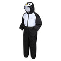 Black - Side - Regatta Childrens-Kids Mudplay III Penguin Waterproof Puddle Suit