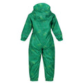 Jellybean Green - Back - Regatta Childrens-Kids Pobble Dinosaur Puddle Suit
