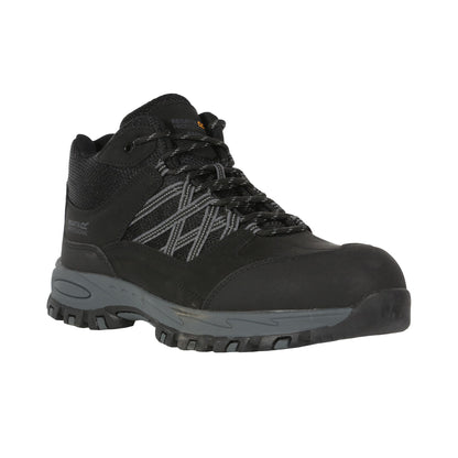 Black-Granite - Front - Regatta Professional Mens Safety Shoes