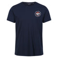 Navy - Front - Regatta Mens Cline VI Sunset Cotton T-Shirt