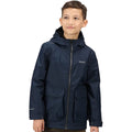 Navy - Side - Regatta Childrens-Kids Salman Insulated Waterproof Jacket
