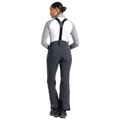 Ebony Grey - Pack Shot - Dare 2B Womens-Ladies Effused II Waterproof Ski Trousers