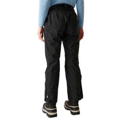Black-White - Pack Shot - Dare 2B Womens-Ladies Effused II Waterproof Ski Trousers