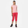 Tropical Pink - Side - Regatta Womens-Ladies Limonite V T-Shirt